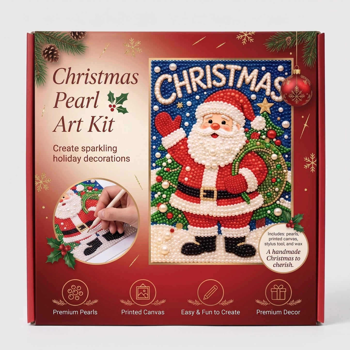 ChristmasArt™ Santa Pearl Art Kit