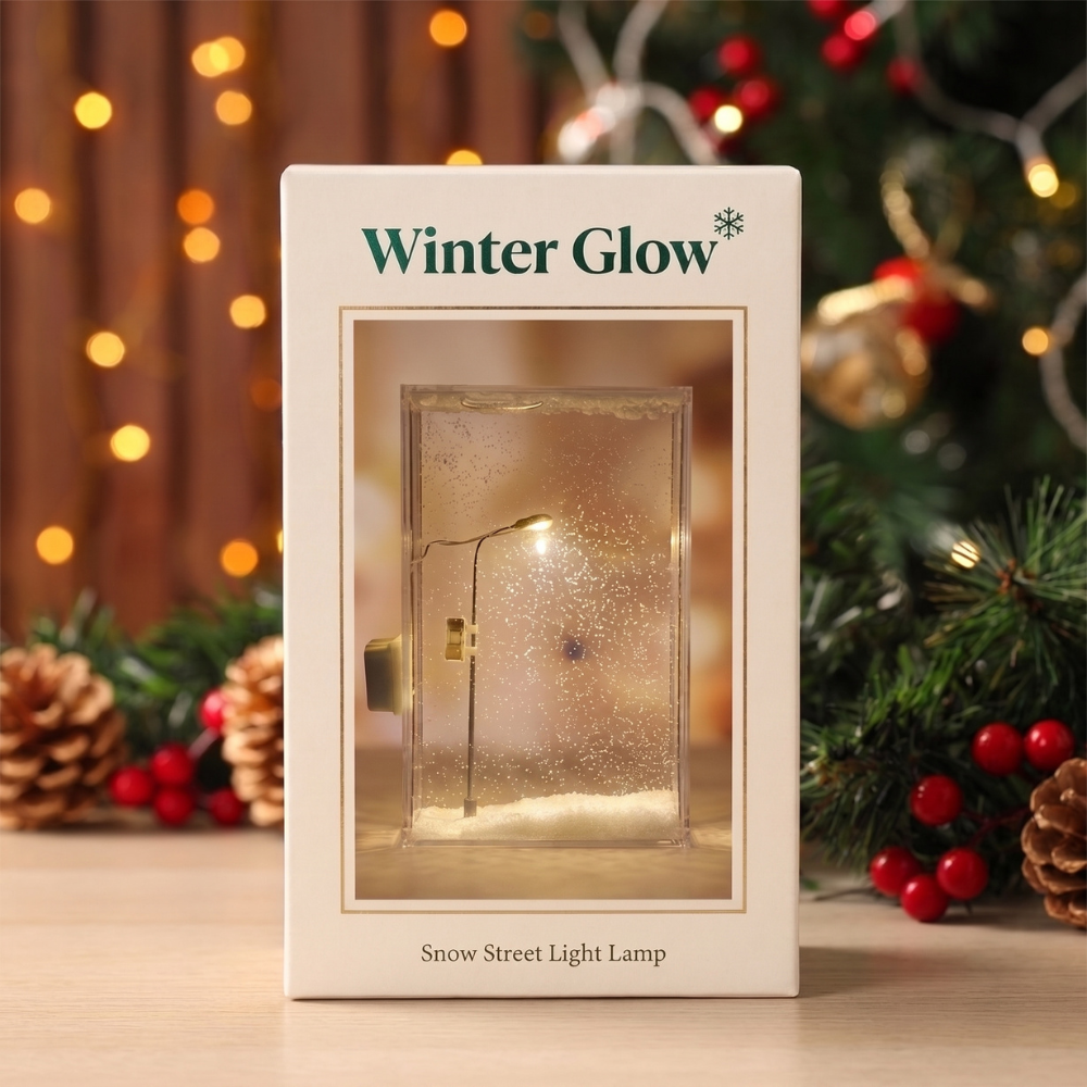 ChristmasArt™ Snowfall Glow Lamp